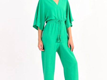 Front & Back V Neck Jumpsuit For Discount