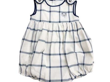 Checkered Linen Baby Boy Romper Online Sale