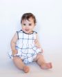 Checkered Linen Baby Boy Romper Online Sale