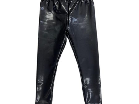 Black Liquid Vegan Leather Leggings Discount