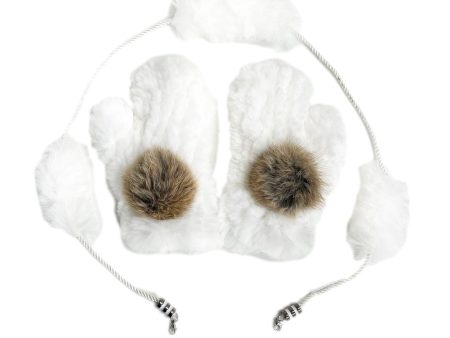 White Rabbit Fur Mittens Online