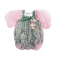 Eva Pink and Green Floral Tulle Romper Online