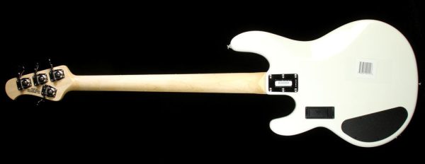 Ernie Ball Music Man Stingray HH Bass White with Matching Headstock on Sale