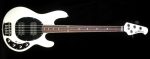 Ernie Ball Music Man Stingray HH Bass White with Matching Headstock on Sale