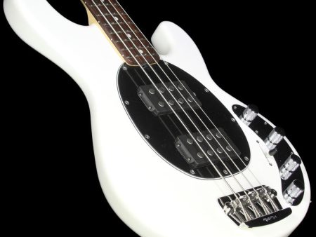 Ernie Ball Music Man Stingray HH Bass White with Matching Headstock on Sale