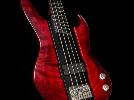 Eye s Bass EBG-2 Big Mama Aluminum Body Electric Bass Transparent Red Hot on Sale